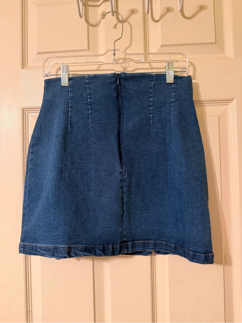 Classic Denim Mini Skirt | Dark Wash High Waist | size M - Picture 2 of 5